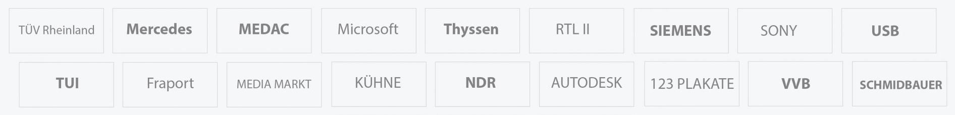 Referenzen von Unternehmen