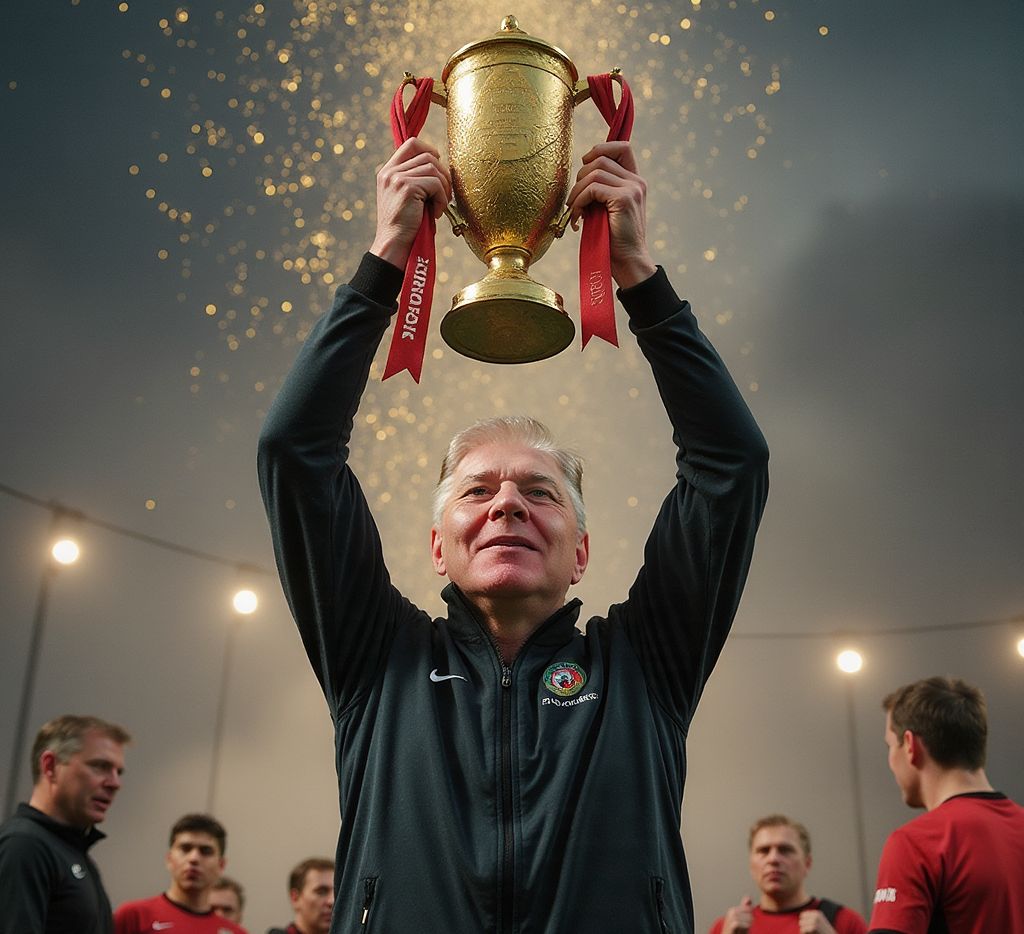 Ragazzo Pokal hochhalten