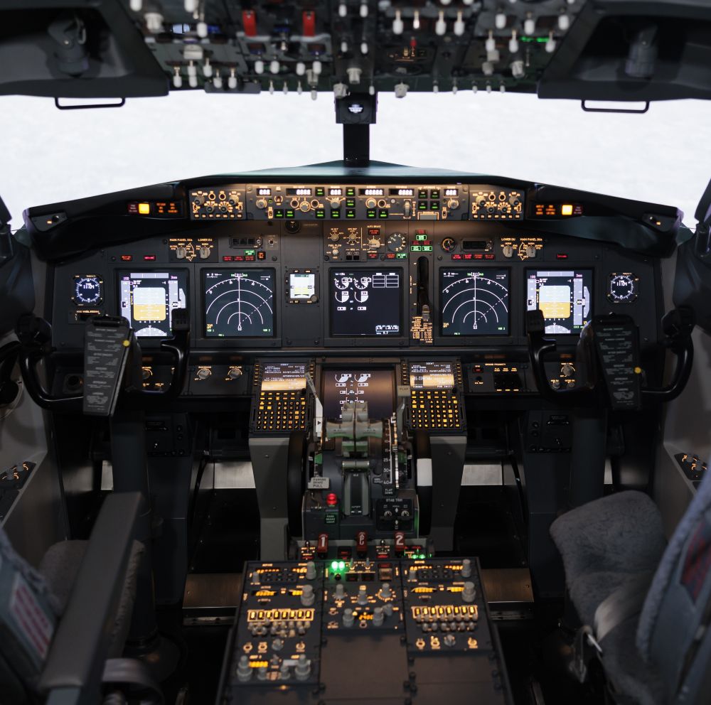 Ragazzo leeres Cockpit